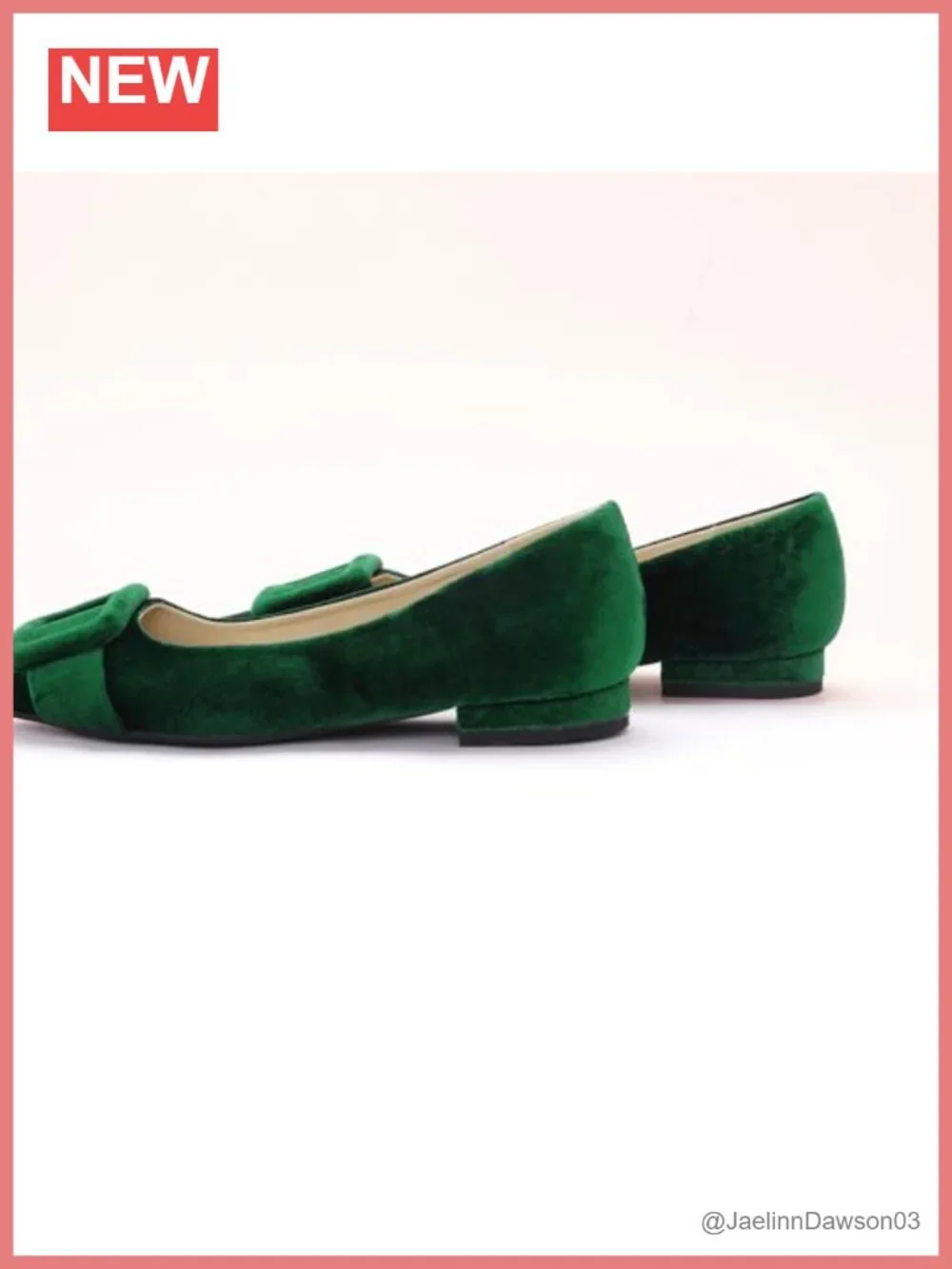 C.Paravano Velvet Pointed Toe Flats, Lambskin Leather Lining, Memory Padded